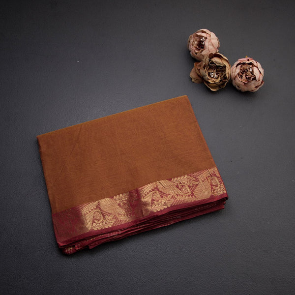 Bengali Cotton Shot Colour Thread Embossed Saree Without Blouse 03