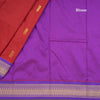 Art Silk Maroon Saree With Zari Buttas And Contrast Border