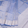 Kota Tissue Blue Saree With Zari Border