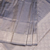 Kota Tissue Grey Saree With Zari Border
