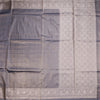 Kota Tissue Grey Saree With Zari Border
