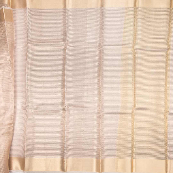 Kota Tissue Light Brown Saree With Zari Border