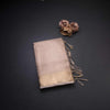 Kota Tissue Light Brown Saree With Zari Border