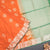 Semi Soft Silk Soild Orange With Sage Green Zari Worked Saree