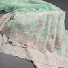 Organza Sea Green Embroidered Saree
