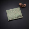 Semi Linen Green Printed With Thread Embroidered Saree