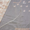 Organza White Embroidered Saree