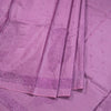 Semi Tussar Dark Magenta Thread Work Saree