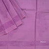 Semi Tussar Dark Magenta Thread Work Saree