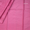 Semi Tussar Dak Pink Thread Work Saree