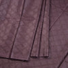 Semi Tussar Dark Purple Thread Work Saree