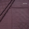Semi Tussar Dark Purple Thread Work Saree