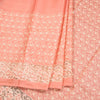 Semi Tussar Peach Thread Work Saree