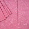 Semi Tussar Flamingo Pink Thread Work Saree