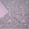 Organza Lilac Thread Embroidered Saree