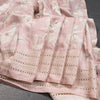 Light Pink Semi Raw Silk Printed Saree 02
