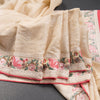 Cream Semi Raw Silk Thread Embroidered Saree 03