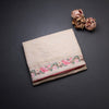 Cream Semi Raw Silk Thread Embroidered Saree 03