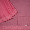 Magenta Pink Organza Thread Embroidered Saree