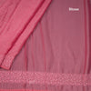 Magenta Pink Organza Thread Embroidered Saree