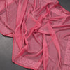 Magenta Pink Organza Thread Embroidered Saree