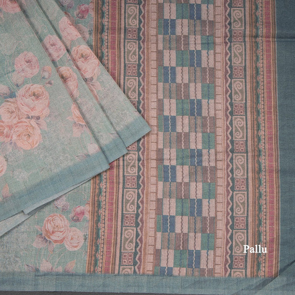 Green Organza Printed 03