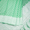Green Kota Cotton Thread Embroidered Saree
