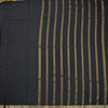Semi Mysore Silk Black Plain Saree