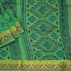 Sungudi Cotton Parrot Green Printed Saree Without Blouse 02