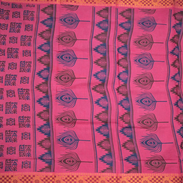 Sungudi Cotton Pink Printed Saree Without Blouse 06, Handmade Sungudi Cotton Sarees freshly arrived from Madurai! It has always been an evergreen cool fabric to beat the heat.