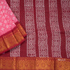 Sungudi Cotton Light Pink Printed Saree Without Blouse 05