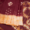 Sungudi Cotton Maroon Printed Saree