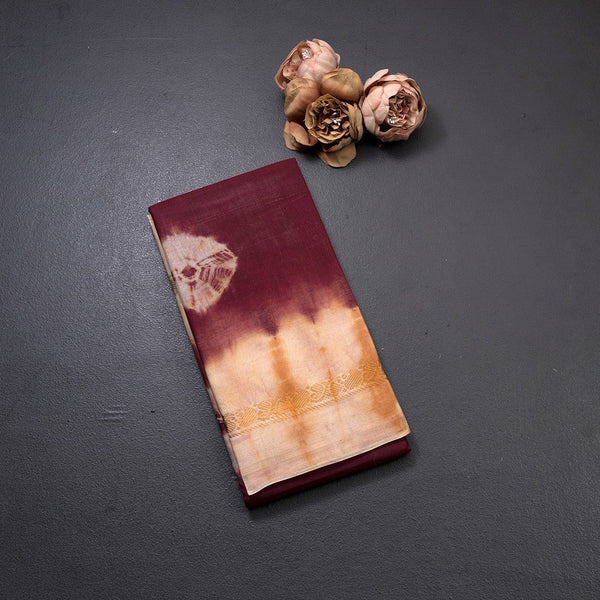 Sungudi Cotton Maroon Printed Saree