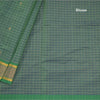 Venkatagiri Handloom Cotton Checked Fern Green Saree