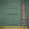 Venkatagiri Handloom Cotton Checked Fern Green Saree