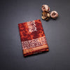 Chanderi Cotton Shibori Printed Maroon Colour Saree 02