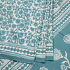 Chanderi Cotton Shibori Printed Light Sea Green Saree