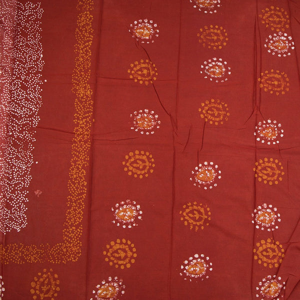 Chanderi Cotton Shibori Printed Maroon Colour Saree