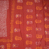 Chanderi Cotton Shibori Printed Red Saree