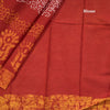 Chanderi Cotton Shibori Printed Red Saree