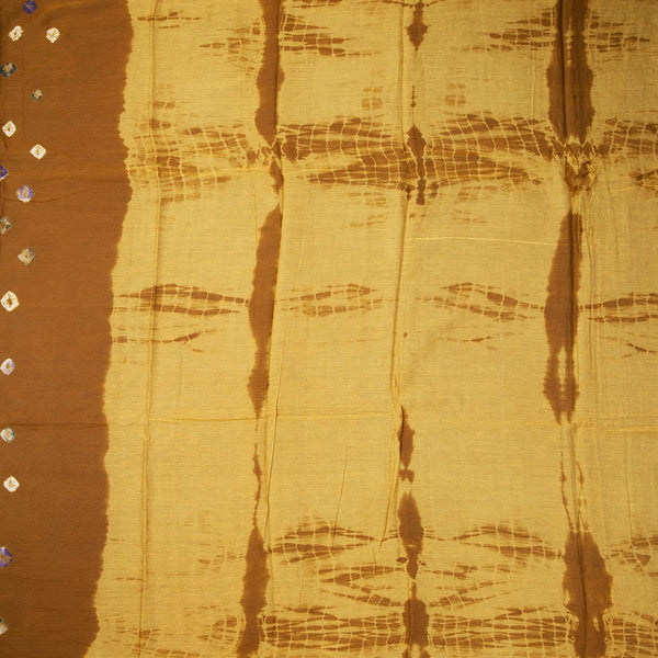 Mul Mul Cotton Light Brown Printed Saree 03