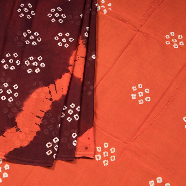 Mul Mul Cotton Maroon Printed Saree 03