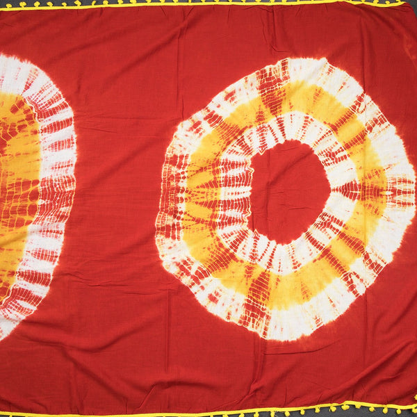 Mul Mul Cotton Red Printed Saree 08