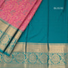 Pink Semi Silk Saree With Contrast Border