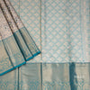 Ash Semi Silk Saree With Contrast Border