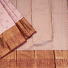 Peach Semi Silk Saree With Contrast Border