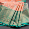 Light Orange Semi Silk Saree With Contrast Border