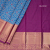 Blue Semi Silk Saree With Contrast Border 01