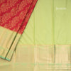 Red Semi Silk Saree With Contrast Border