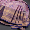 Pastel Purple Semi Silk Saree With Contrast Border 02